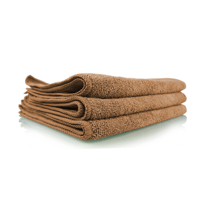 Workhorse Tan Brown Professional Grade Microfiber Towel 16"X16" (Leather & Vinyl) (3 Pack)
