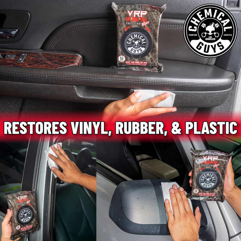 VRP Protectant Car Wipes for Vinyl, rubber and plastic (50 wipes)