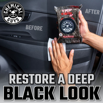 VRP Protectant Car Wipes for Vinyl, rubber and plastic (50 wipes)