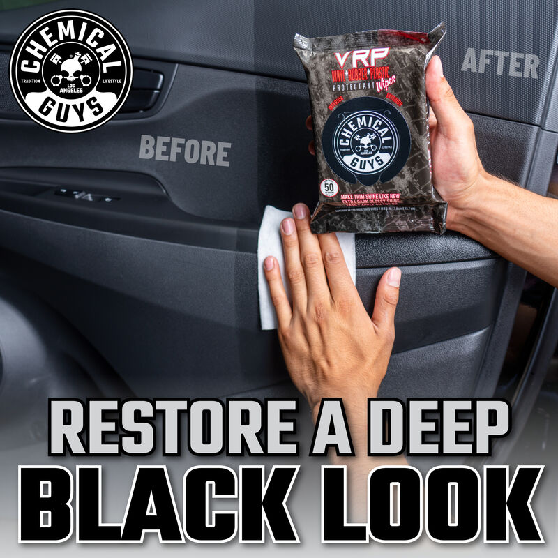 VRP Protectant Car Wipes for Vinyl, rubber and plastic (50 wipes)
