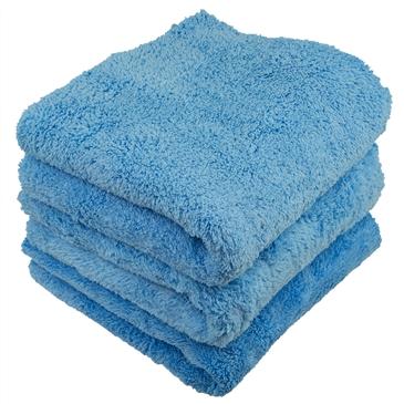 Happy Ending Edgeless Microfiber Towel, Blue 16"X16" (3 Pack)