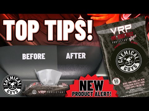 VRP Protectant Car Wipes for Vinyl, rubber and plastic (50 wipes)