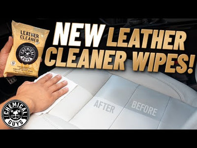 Leather Cleaner Car Cleaning Wipes for Leather, Vinyl, and Faux Leather (50 Wipes)