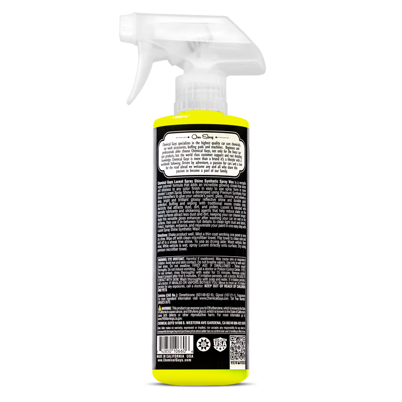Lucent Spray Shine Synthetic Spray Wax (473ml, 16oz)