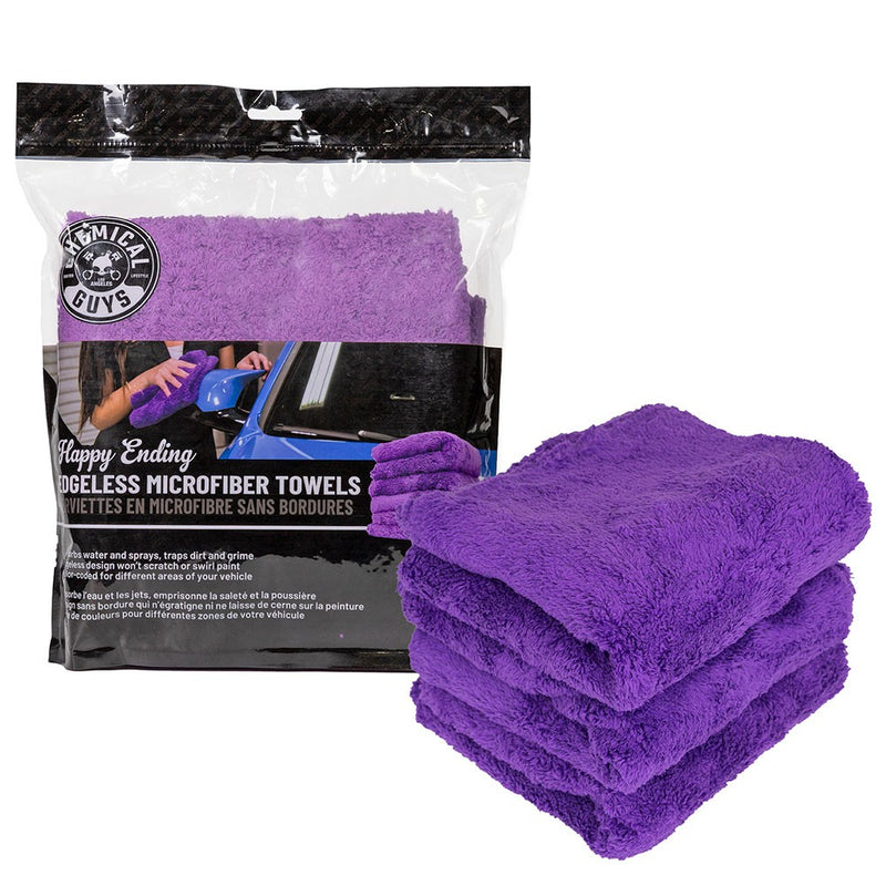 Happy Ending Edgeless Microfiber Towel Purple - (3 Pack)